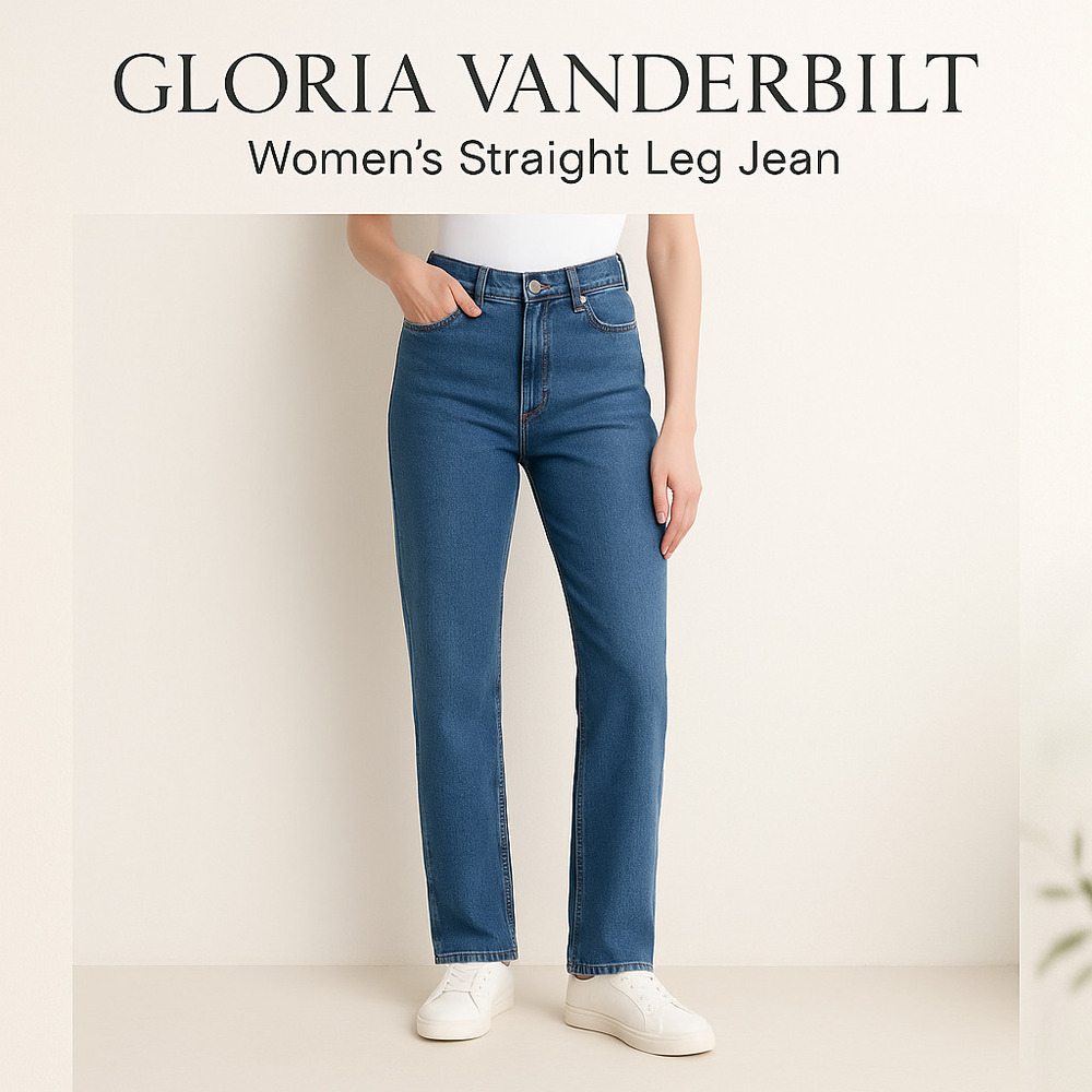 Gloria Vanderbilt Women's Straight Leg Jean |  (Color: Dark Blue)